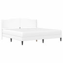 Sengestel med hovedgærde Hvid 180 x 200 cm Kunstlæder