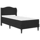 Sengestel med hovedgærde Sort 90 x 190 cm Kunstlæder