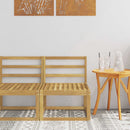Udendørs Mellem Sofa Massivt Akacietræ Hvid 59 x 63 x 73 cm
