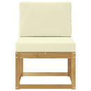 Udendørs sofagruppe Hvid og cremefarvet 59 x 63 x 73 cm