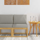 Udendørs sofagruppe Hvid og lysegrå 59 x 63 x 73 cm