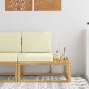 Udendørs Modulsofa Hvid 91 x 63 x 73 cm Massivt Akacietræ
