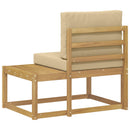 Udendørs Modulsofa Hvid 91 x 63 x 73 cm Massivt Akacietræ