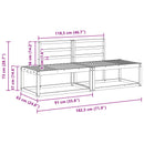Udendørs Modulsofa 2 Stk Hvid 182,5 x 63 x 73 cm