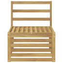 Udendørs Mellem Sofa Massivt Akacietræ Hvid 63 x 59 x 73 cm