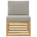 Udendørs Mellem Sofa Massivt Akacietræ Hvid
