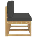 2 Stk Udendørs Mellem Sofa Massivt Akacietræ Hvid
