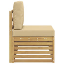Udendørs end sofa Hvid 91 x 63 x 73 cm Massivt Akacietræ