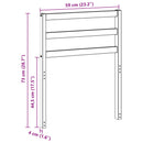 Rygstøtte Modul Hvid 59 x 4 x 73 cm Massivt Akacietræ