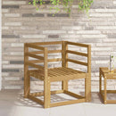 Armlæn modul 2 stk. Hvid 59 x 4 x 73 cm Massivt Akacietræ