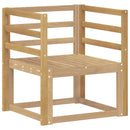 Armlæn modul 2 stk. Hvid 59 x 4 x 73 cm Massivt Akacietræ