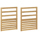 Armlænsmodul 2 pcs Hvid 59 x 4 x 73 cm Massivt Akacietræ