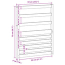Armlænsmodul 2 pcs Hvid 59 x 4 x 73 cm Massivt Akacietræ