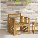 Armlænsmodul 2 pcs Hvid 60 x 6 x 61 cm Massivt Akacietræ