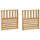 Armlænsmodul 2 pcs Hvid 60 x 6 x 61 cm Massivt Akacietræ