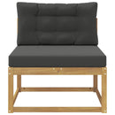 Udendørs Mellem Sofa Polyester Hvid