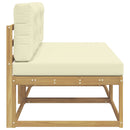 2 Stk Udendørs Mellem Sofa Polyester Hvid
