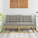 2 Stk Udendørs Mellem Sofa Polyester Hvid