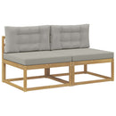 2 Stk Udendørs Mellem Sofa Polyester Hvid