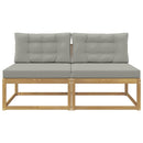 2 Stk Udendørs Mellem Sofa Polyester Hvid