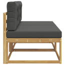 2 Stk Udendørs Mellem Sofa Polyester Hvid