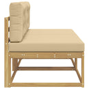 2 Stk Udendørs Mellem Sofa Polyester Hvid