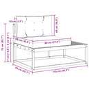 Udendørs Modulsofa med pude Hvid 115 x 83 x 73 cm Polyester