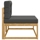 Udendørs Modulsofa med pude Hvid 115 x 83 x 73 cm Polyester