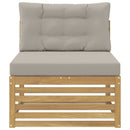 Udendørs Mellem Sofa Massivt Akacietræ Hvid