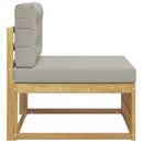 Udendørs Mellem Sofa Massivt Akacietræ Hvid