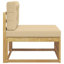 Udendørs Mellem Sofa Massivt Akacietræ Hvid