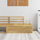 Udendørs end sofa Hvid 115 x 83 x 73 cm Massivt Akacietræ