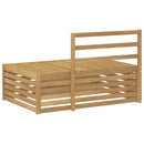 Udendørs end sofa Hvid 115 x 83 x 73 cm Massivt Akacietræ