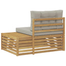 Udendørs Modulsofa Hvid 115 x 83 x 73 cm Massivt Akacietræ