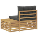 Udendørs Modulsofa Hvid 115 x 83 x 73 cm Massivt Akacietræ