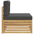 Udendørs Modulsofa Hvid 115 x 83 x 73 cm Massivt Akacietræ