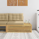 Udendørs Modulsofa Hvid 115 x 83 x 73 cm Massivt Akacietræ