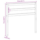 Rygstøtte Modul Hvid 79 x 4 x 73 cm Massivt Akacietræ