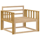 Armlæn Modul 2 pcs Hvid 80 x 6 x 61 cm Massivt Akacietræ