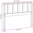 Armlæn Modul 2 pcs Hvid 80 x 6 x 61 cm Massivt Akacietræ