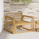 Armlænsmodul 2 pcs Hvid 78,5 x 10 x 61 cm Massivt Akacietræ