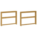 Armlænsmodul 2 pcs Hvid 78,5 x 10 x 61 cm Massivt Akacietræ