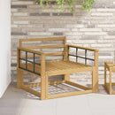 Armlænsmodul 2 pcs Hvid 80 x 6 x 61 cm Massivt Akacietræ