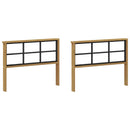 Armlænsmodul 2 pcs Hvid 80 x 6 x 61 cm Massivt Akacietræ
