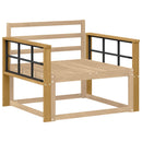 Armlænsmodul 2 pcs Hvid 80 x 6 x 61 cm Massivt Akacietræ