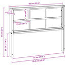 Armlænsmodul 2 pcs Hvid 80 x 6 x 61 cm Massivt Akacietræ