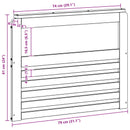 Armlænsmodul 2 pcs Hvid 79 x 6 x 61 cm Massivt Akacietræ