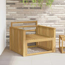 Armlænsmodul 2 pcs Hvid 80 x 6 x 61 cm Massivt Akacietræ
