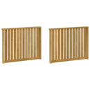 Armlænsmodul 2 pcs Hvid 80 x 6 x 61 cm Massivt Akacietræ