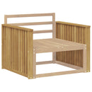 Armlænsmodul 2 pcs Hvid 80 x 6 x 61 cm Massivt Akacietræ